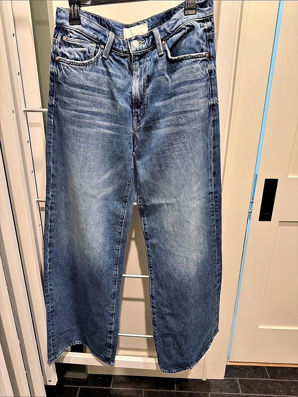 MOTHER The Ditcher Wide Leg Jeans Blue Waist 28